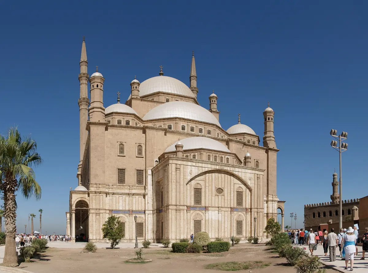 Die Muhammad-Ali-Moschee mit Kuppeln und Minaretten auf der Zitadelle